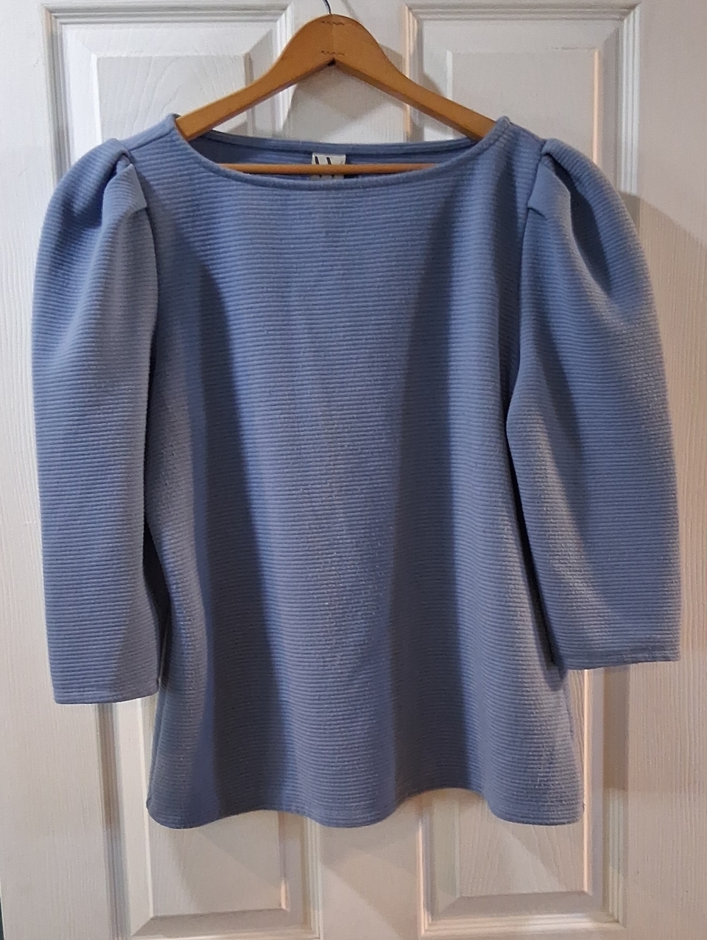 Worthington Light Blue Puff-Sleeve Women’s Top